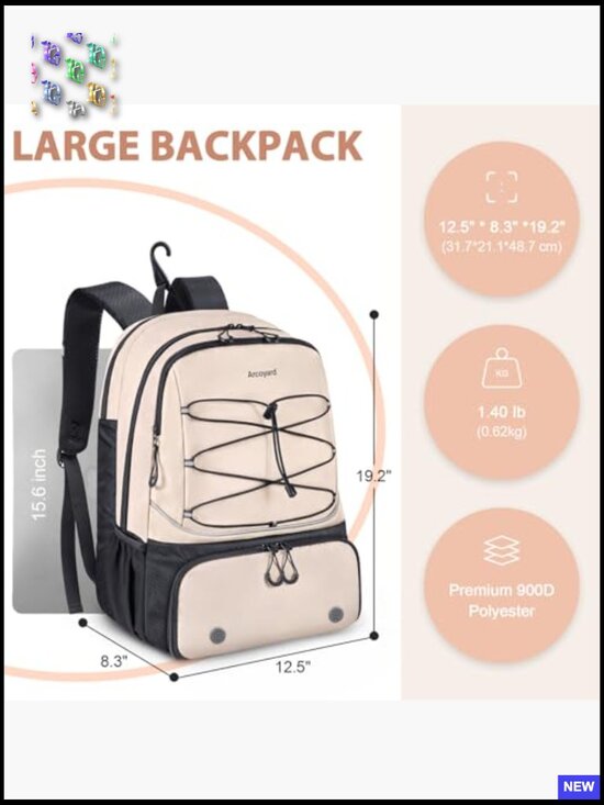 2 Racket Tennis Backpack with Shoe Compartment Waterproof Pickleball Bag main image 5